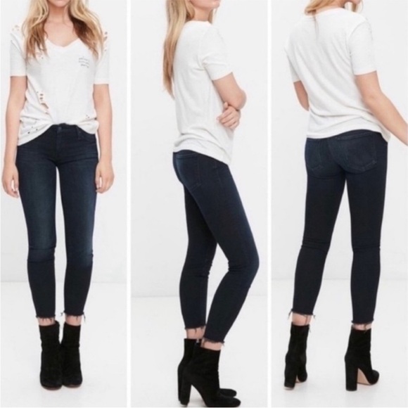 MOTHER The Looker Ankle Fray Skinny Jeans Hey, Good Lookin’ Denim Casual Size 29 - Picture 2 of 14